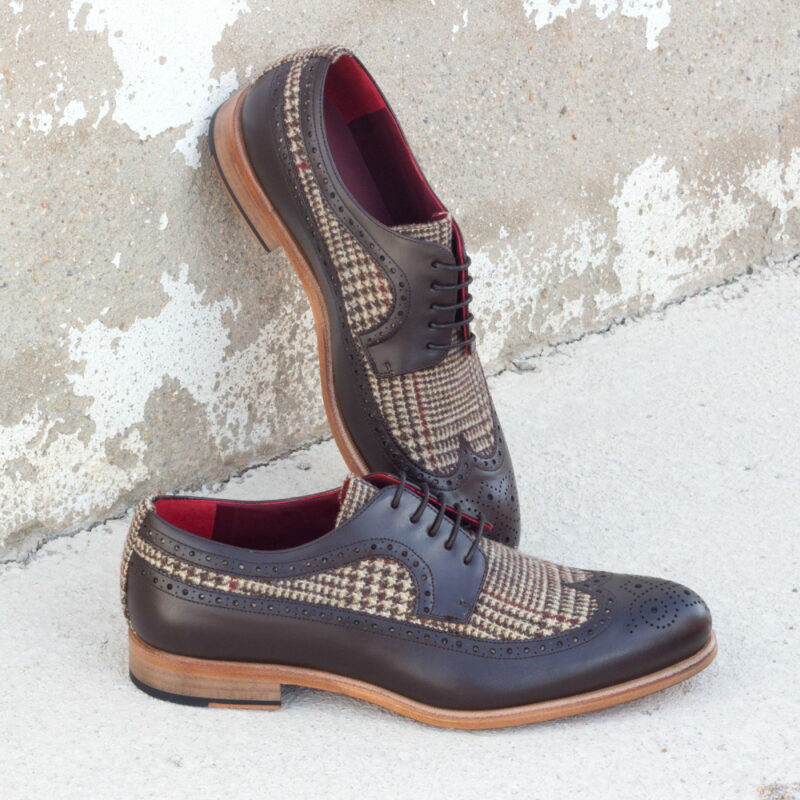 Front view of model Slater, sartorial,box calf Golf BespokeShoes