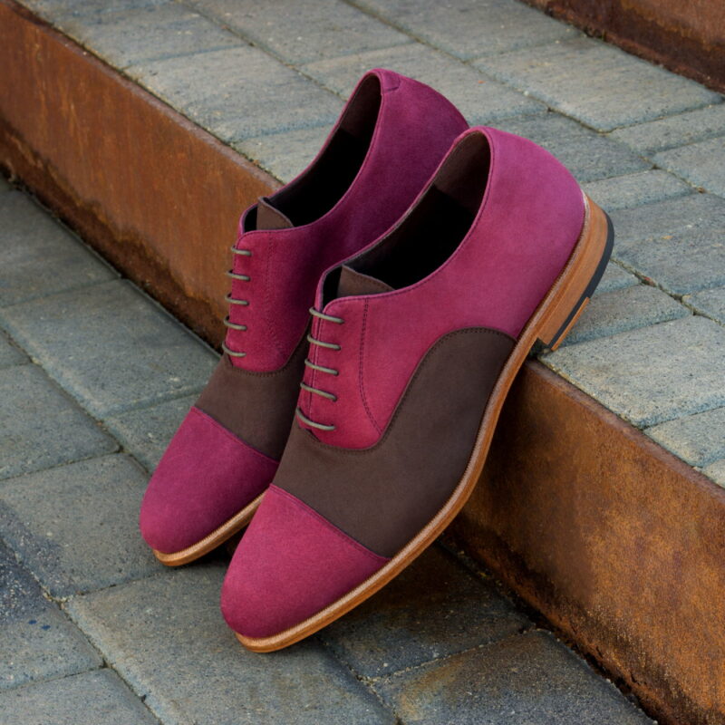 Front view of model Morrison , kid suede Golf BespokeShoes