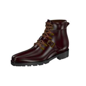 Front view of model Cesare, burgundy cordovan leather Golf BespokeShoes