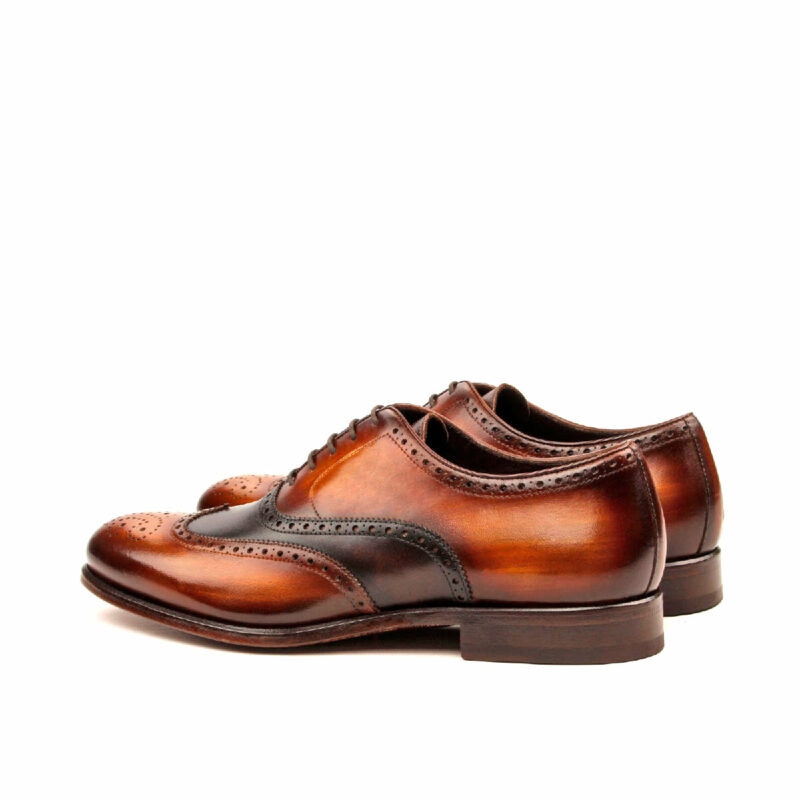 Bottom view of model Sylvester, painted calf,crust patina Golf BespokeShoes