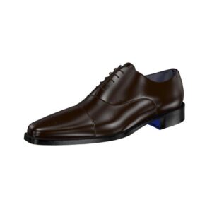 Front view of model Gugliemo, dark brown cordovan Golf BespokeShoes