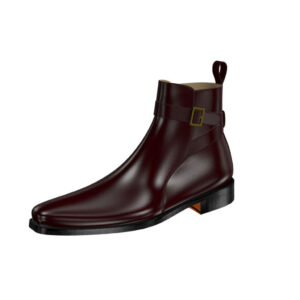 Front view of model Raffaello, burgundy cordovan leather Golf BespokeShoes